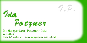 ida potzner business card